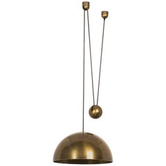 Rare Florian Schulz Solan Counterweight Lamp, Germany, 1982 in Brass