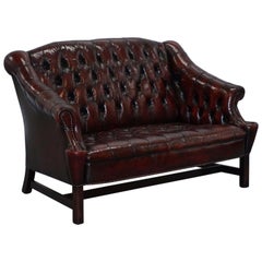 Vintage Top to Bottom Restored Regency Styled Chesterfield Two-Seater Club Bench