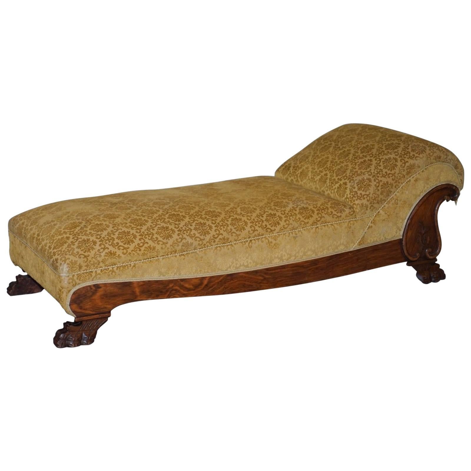 Regency Hand-Carved Rosewood Chaise Lounge Sofa, circa 1820