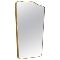 Italian Hammered Brass Edge Mirror