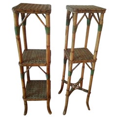 Pair of Rattan Stands, French Manufacture, circa 1900