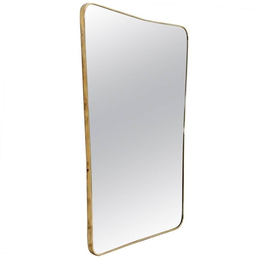 Big Italian Brass Frame Mirror