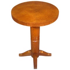 Art Deco Oak Gueridon, circa 1940, in the Style of Charles Dudouyt