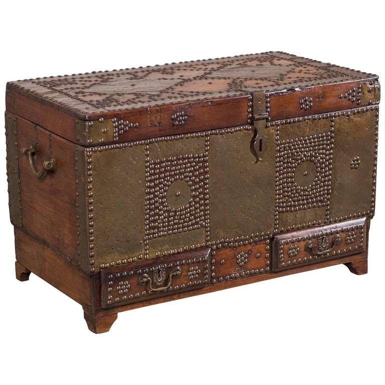Antique African Zanzibar Chest Trunk, BrassMounted, circa 1875 at 1stDibs antique zanzibar