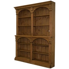 Restored Large Victorian Oak Bar Bookcase