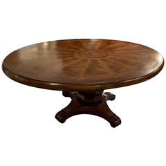 Antique Large Oval Eight-Seat Dining or Centre Table Walnut & Oak Victorian, circa 1900