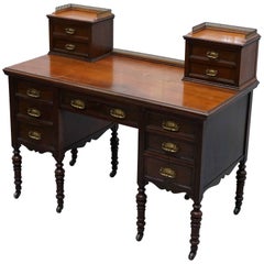 James Jas Shoolbred & Co Victorian Mahogany Desk, circa 1850