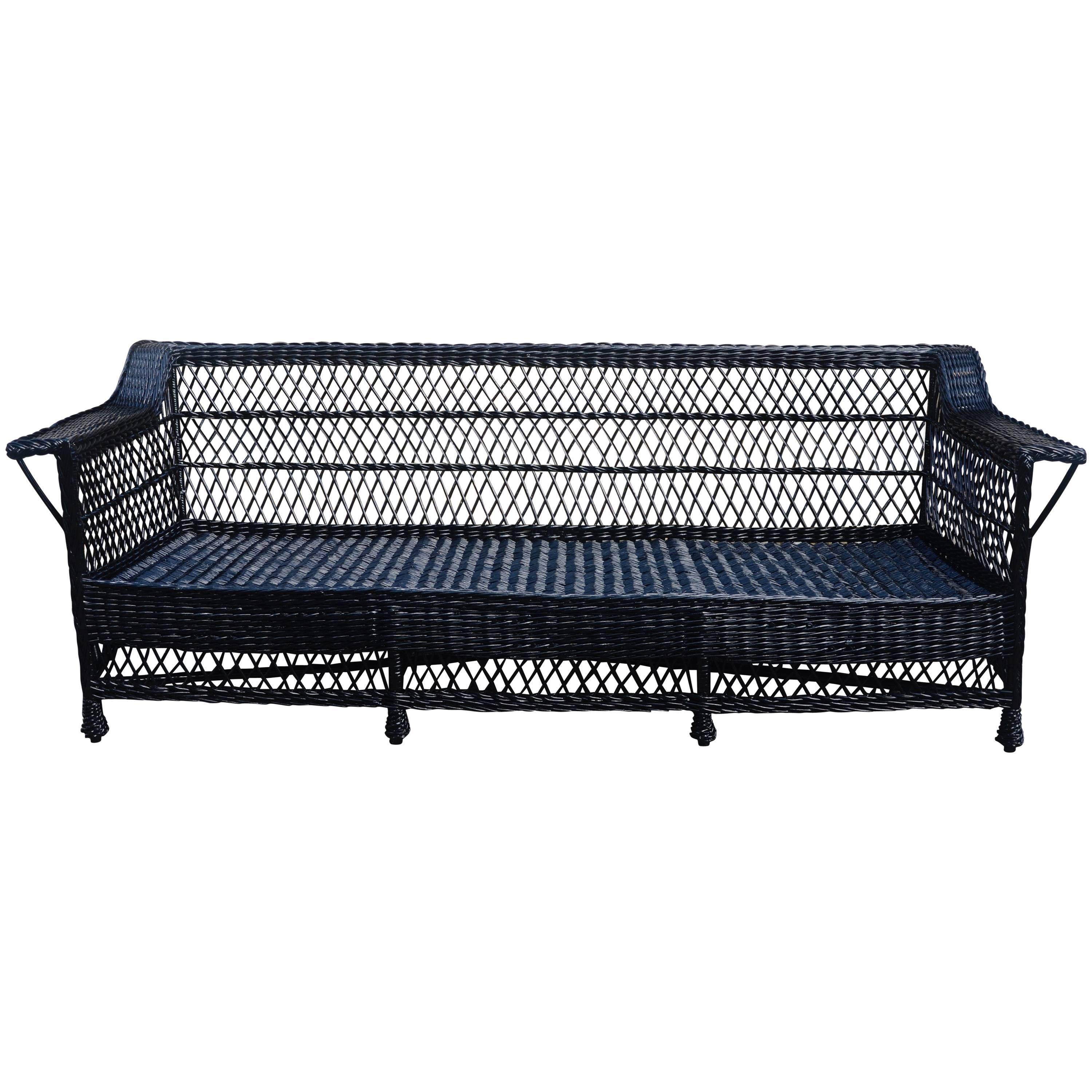 Antique Bar Harbor Willow Sofa