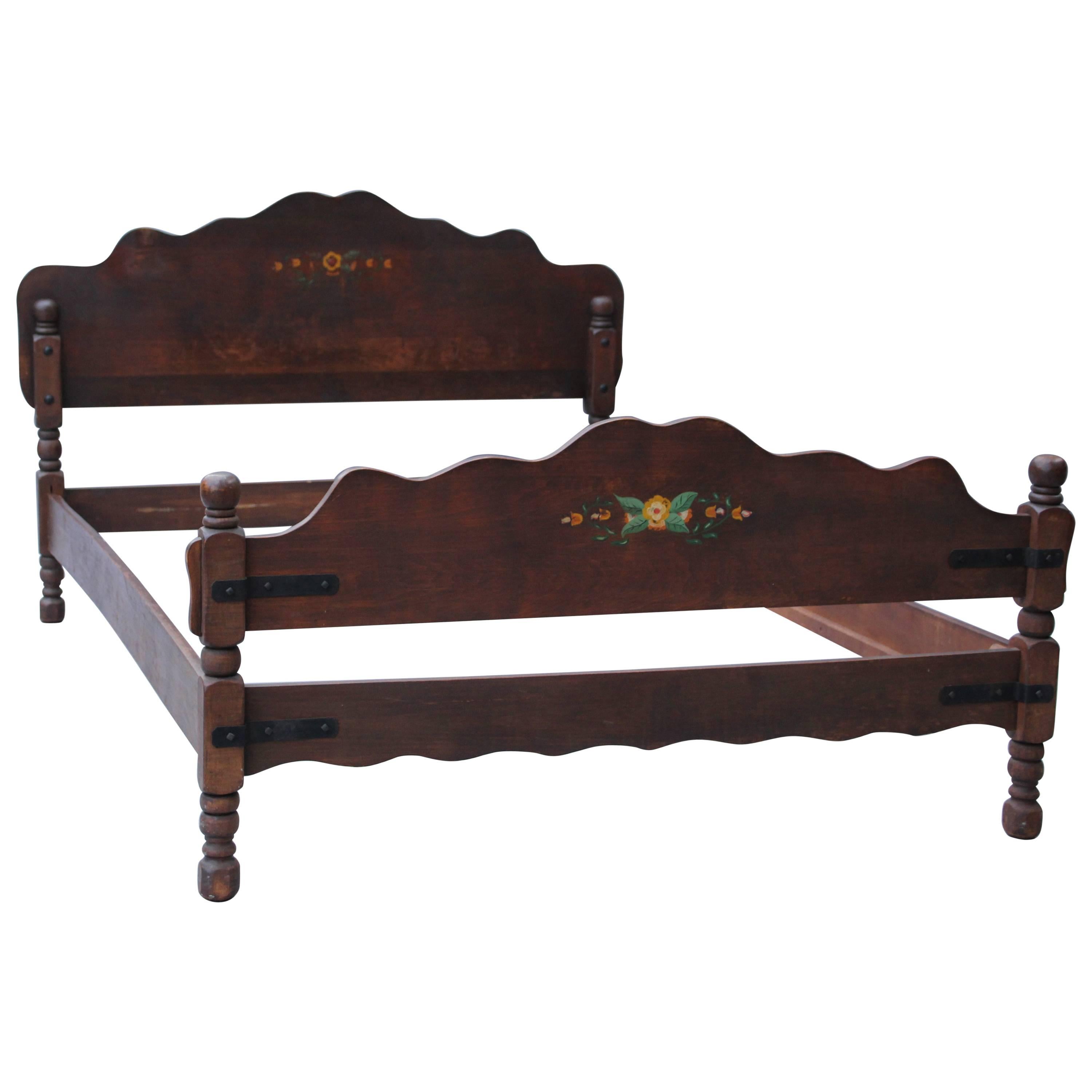 Antique Early California Spanish Revival Bed from the "Barcelona" Line at 1stdibs