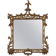19th Century Carved Chippendale Style Gilt Mirror