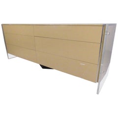 Stylish Modern Lucite Frame Dresser in the Style of Milo Baughman