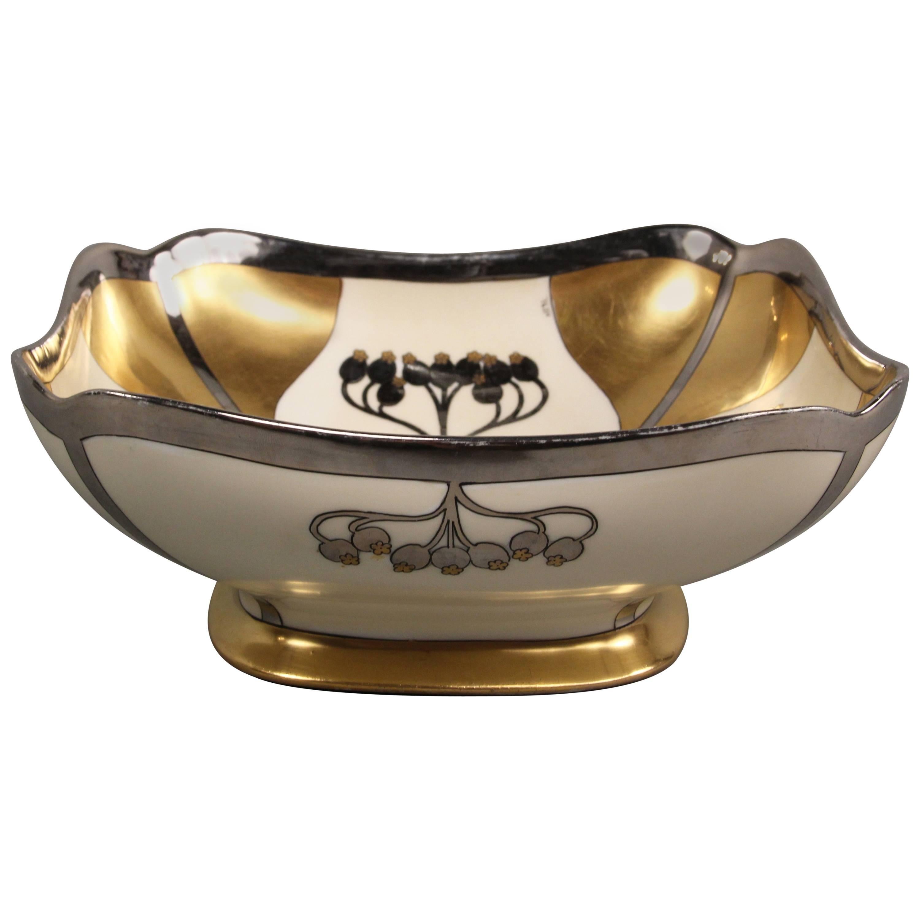 Antique Pickard Aura Argenta Art Nouveau Bowl
