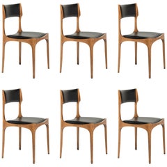 Set of Six Giuseppe Gibelli Dining Chairs, circa 1960