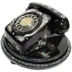 Highly Decorated Working Chinese Telephone on Platform Base