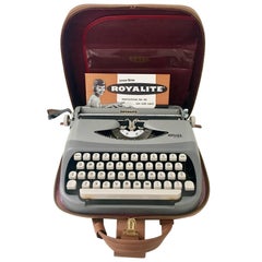 1960s Royal Holland "Royalite" Portable Typewriter and Case