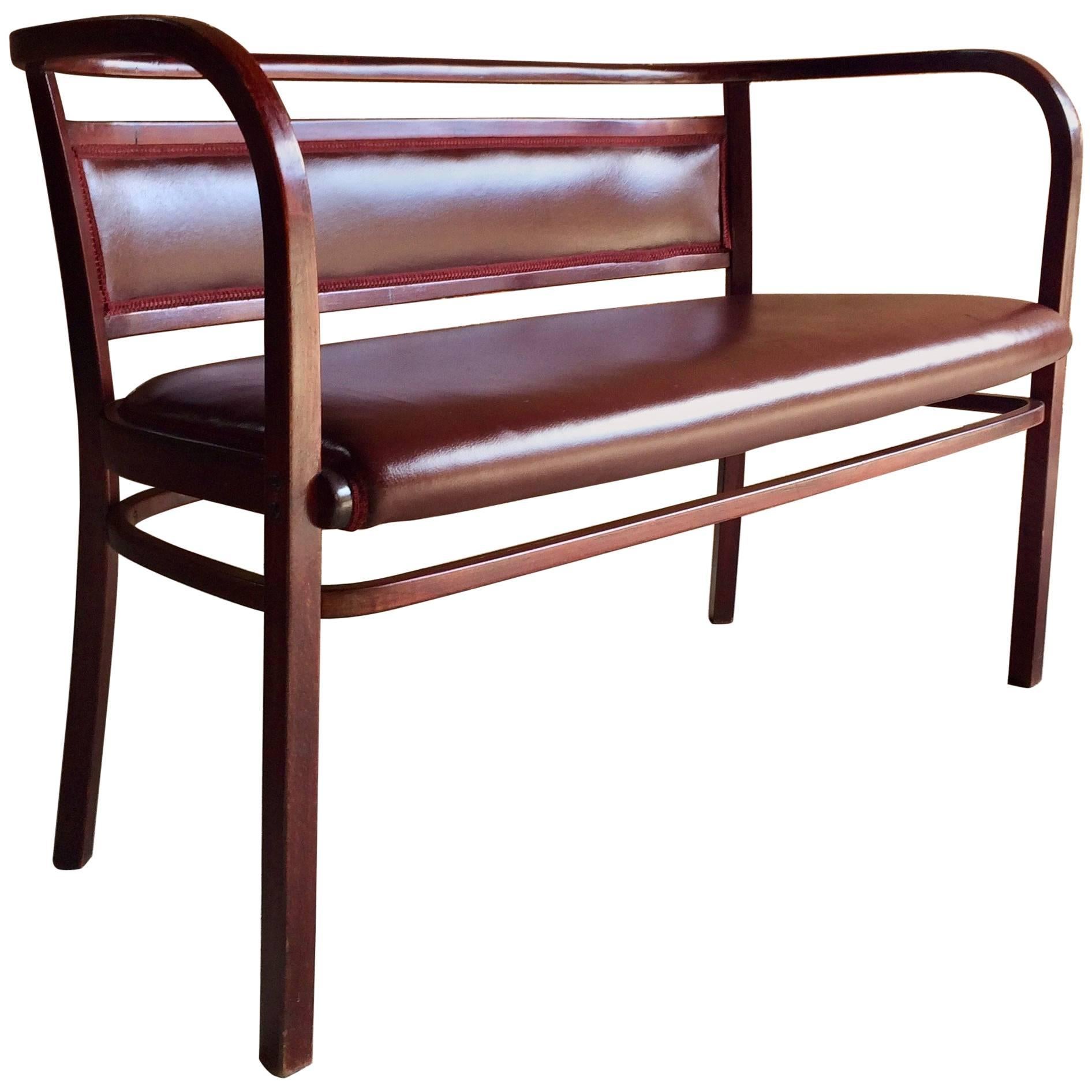 Otto Wagner for Thonet Bentwood Sofa Bench, circa 1908 Model 3