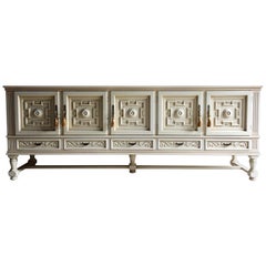 Antique Style Sideboard Credenza Carved French Painted Large Bespoke