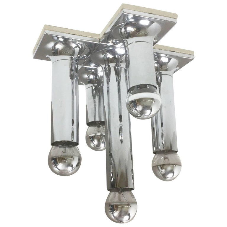 Original 1970s Staff Tube Ceiling Wall Lights Designed by Rolf Krüger