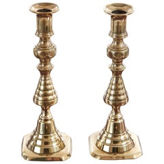 Pair of Antique Brass Candlesticks