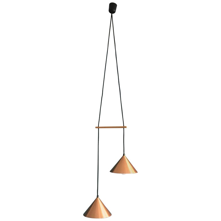 Vintage Danish Copper Colored Pendant Light For At 1stdibs Vintage Danish Copper Colored Pendant Light For