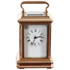 Fine Miniature Antique French Brass Carriage Clock