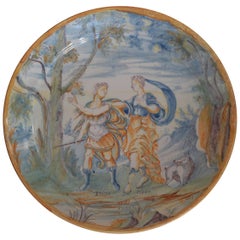 Nevers ‘France’, Plate Decorated with King Picus and Circé, 18th Century