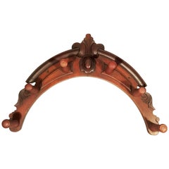 Used Victorian Wood Horse Tack Rack, Perfect as a Coat or Hat Rack, Late 19th Century
