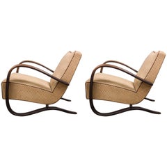 Art Deco Armchairs, Set of Two, Designed by Jindrich Halabala Model H269 L