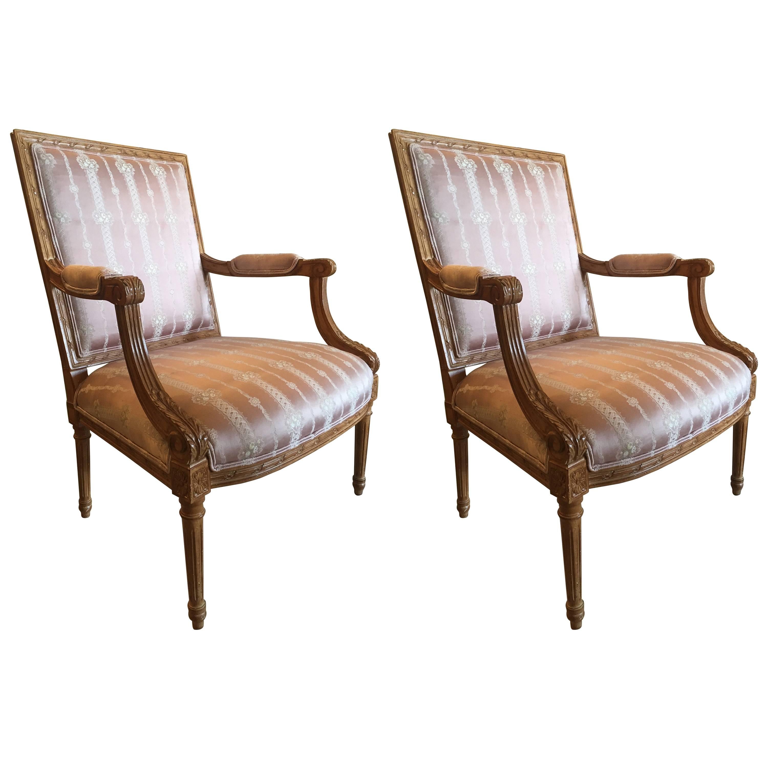 Classic Pair of French Armchairs