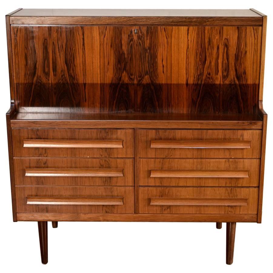 Danish Midcentury Rosewood Secretaire by Ørum M�øbelfabrik