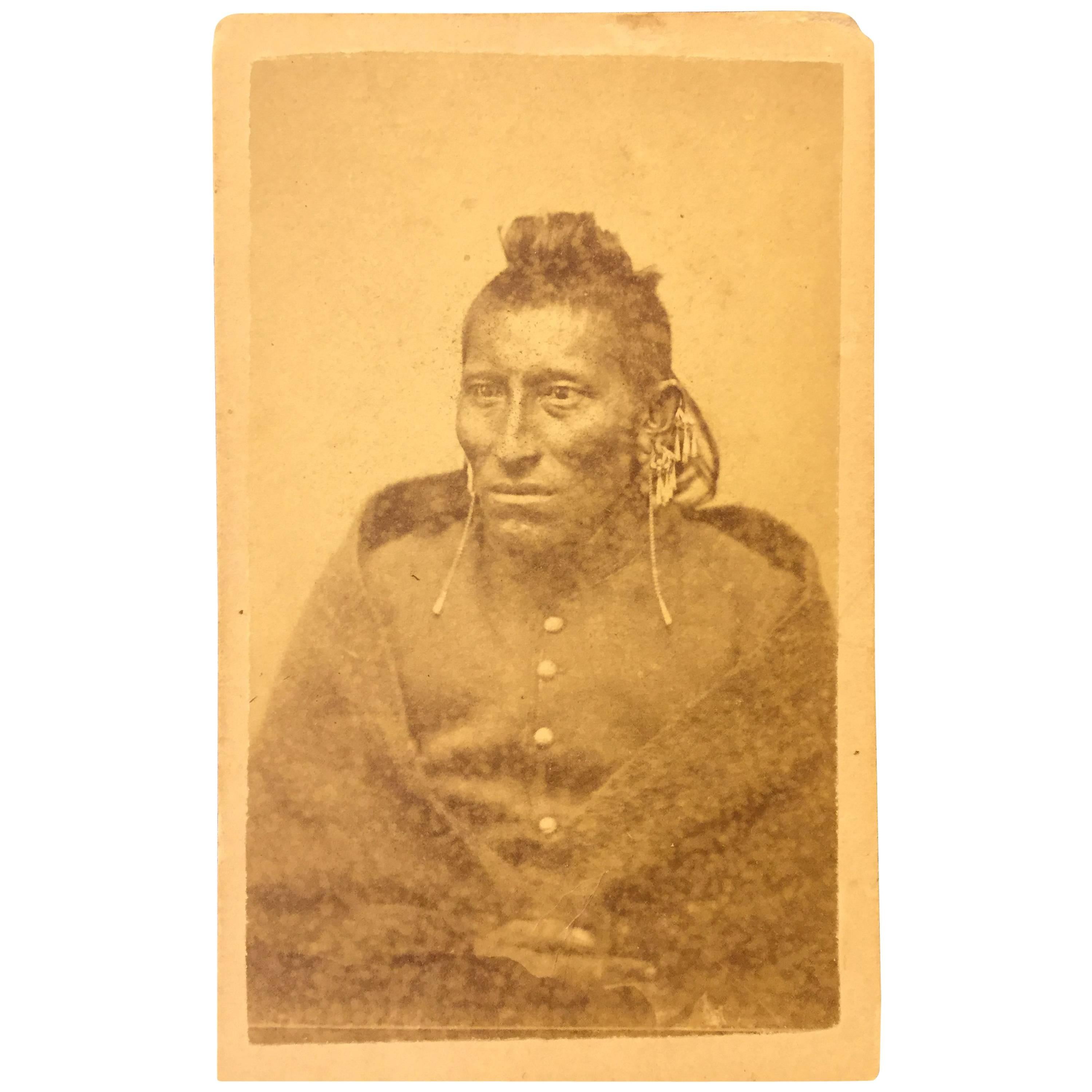 Early Indian Scout Photograph Pawnee For Sale