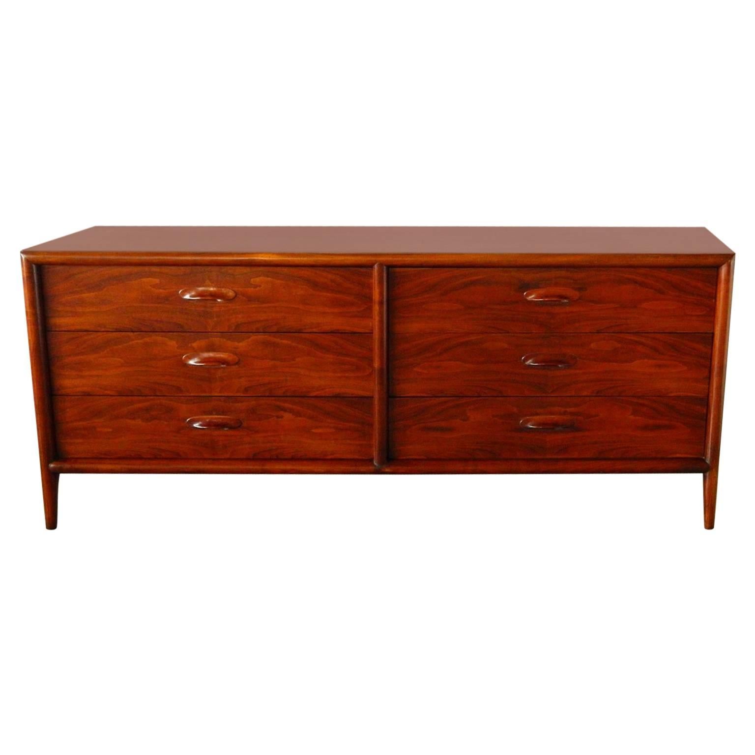 Mid-Century Modern Walnut Dresser by Widdicomb Furniture Co