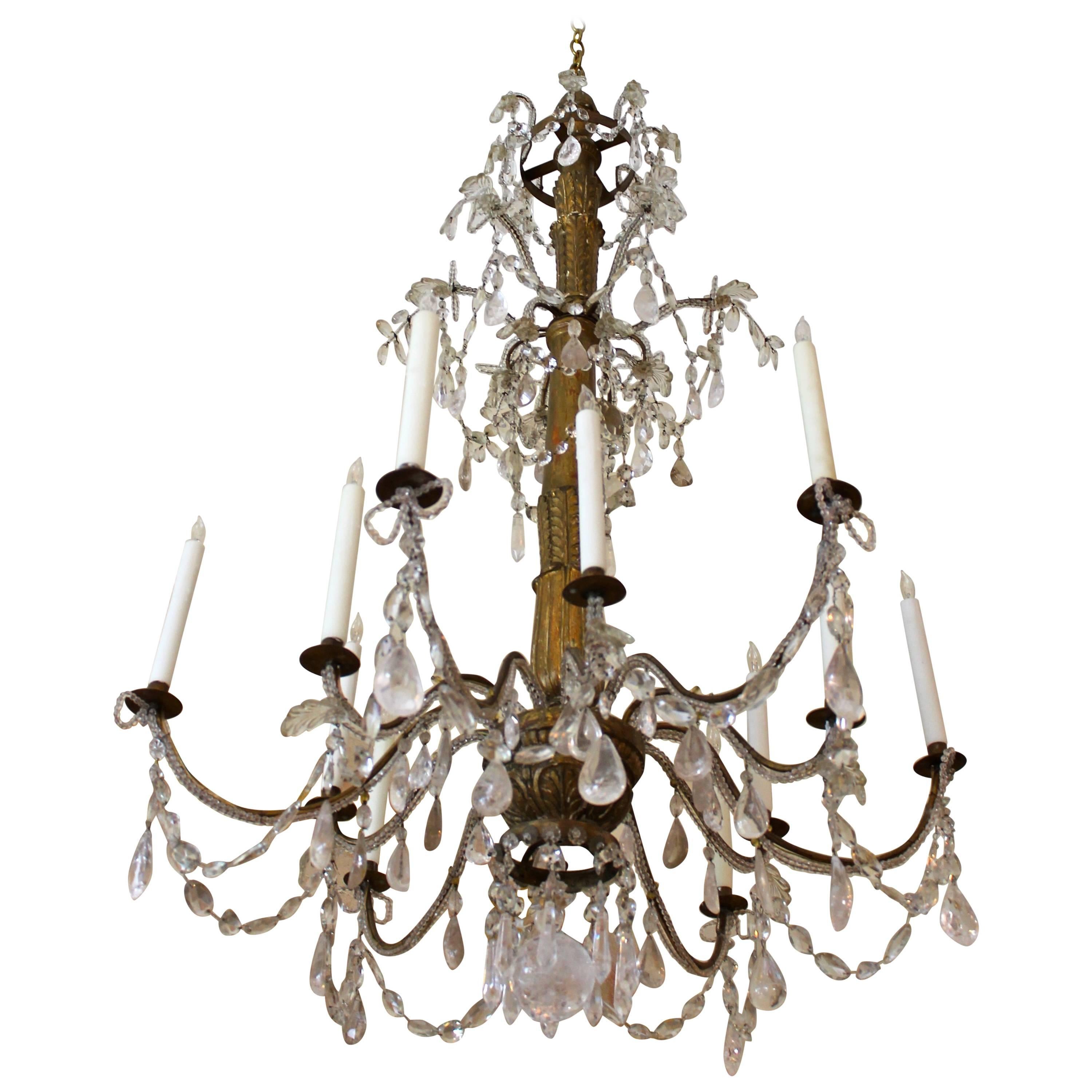 Late 18th-Early 19th Century Colossal Genovese Chandelier For Sale