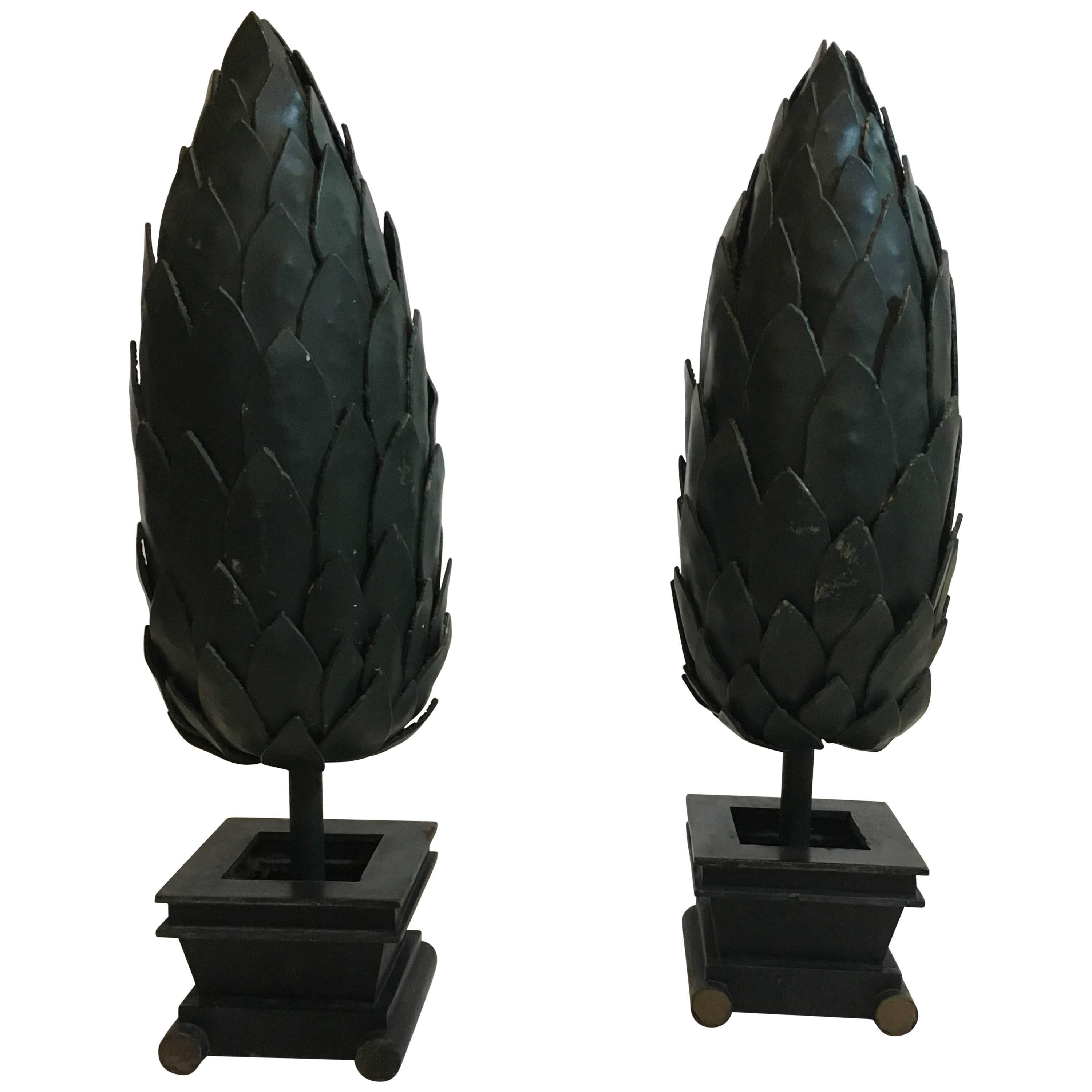 Pair of Metal Topiaries