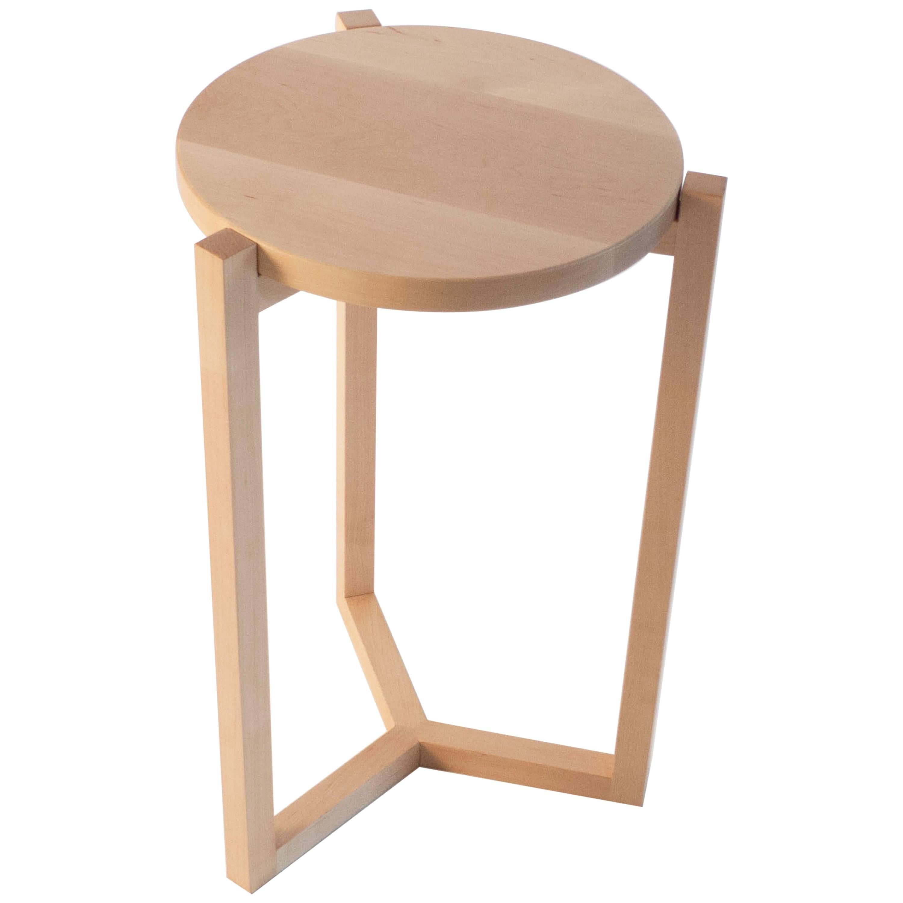 Felix Side Table, Solid Rock Maple For Sale