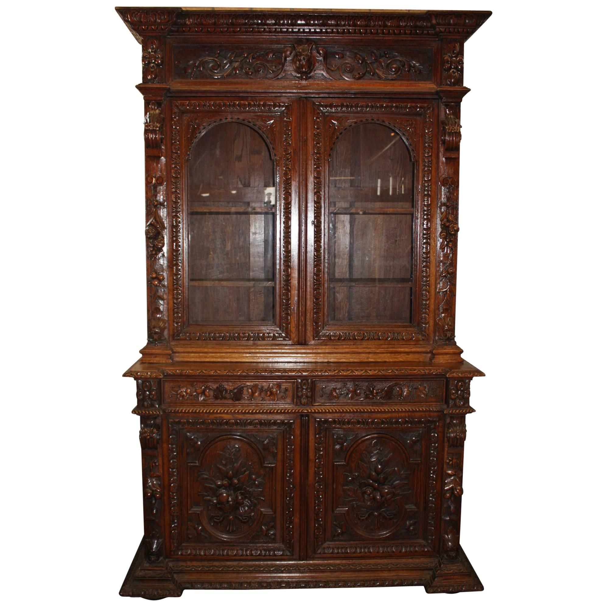 Gorgeous 19th Century, French Black Forest Cabinet