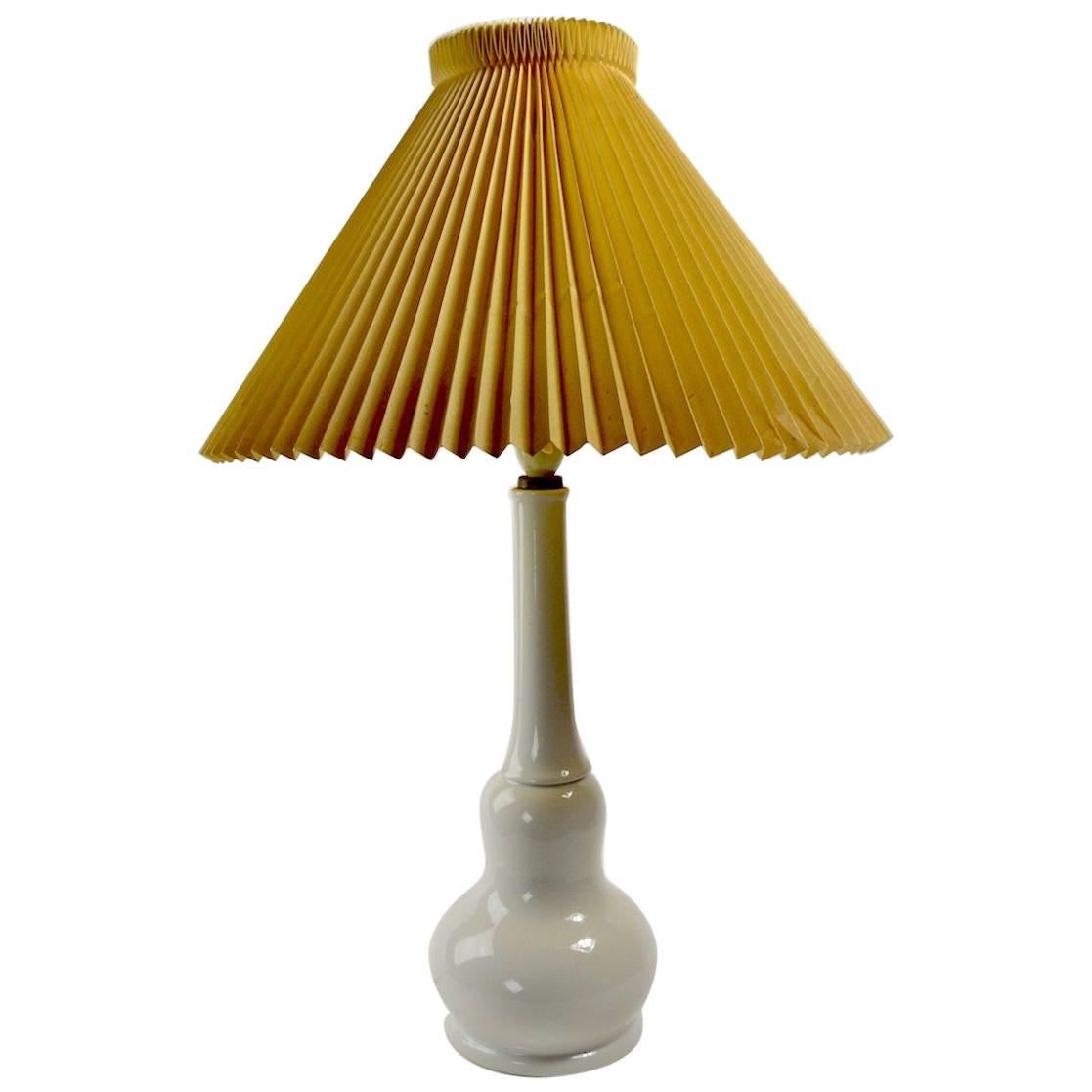 Bing Grøndahl White Porcelain Lamp For Sale