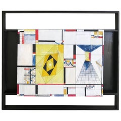 Vintage James McCray, 1945 Abstract Geometric San Francisco Museum of Art Exhibition Tag