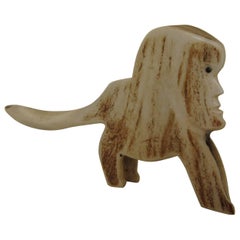 Inuit Transformation Figure Carved from Caribou Antler