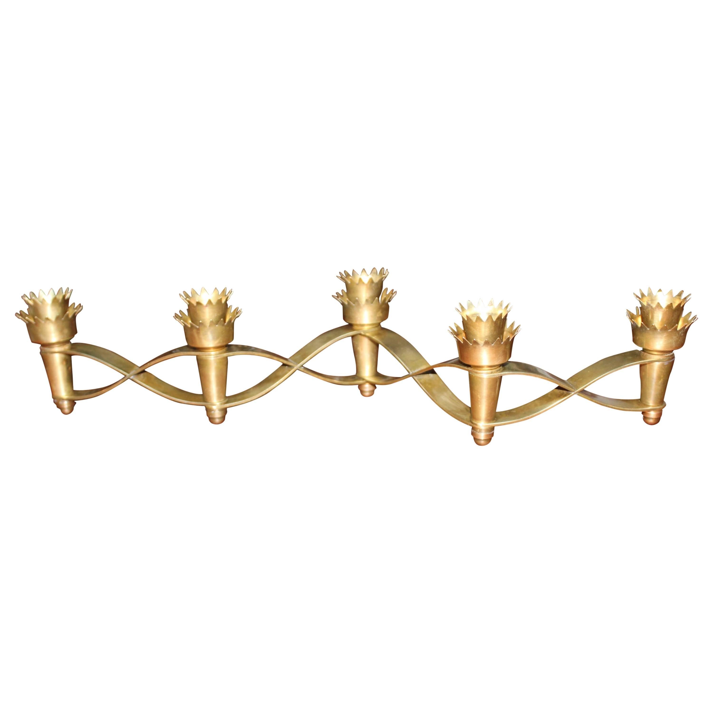 Pietro Chiesa for Fontana Arte Brass Candleholder