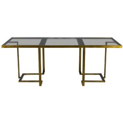 Romeo Rega Expandable Brass Dining Table