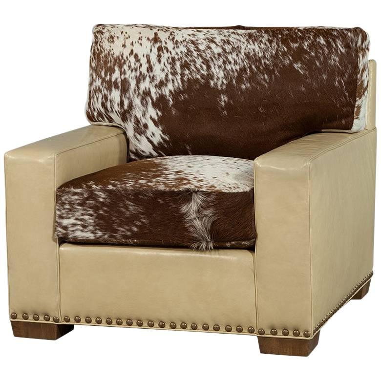 Leather and Pony Livingroom Chair