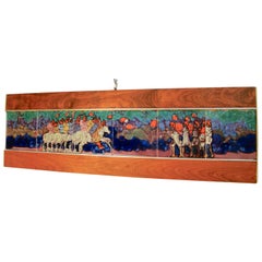 Harris Strong Colorful Tile Mosaic Figural Wall Hanging