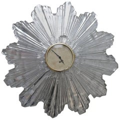 Vintage Sunburst Glass Clock by Laurence Colwell from the 1930s