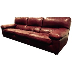 Roche Bobois, 1980s Leather Sofa