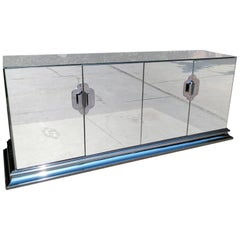 Mid-Century Mirrored and Chromed Credenza by O.B. Solie for Ello 1