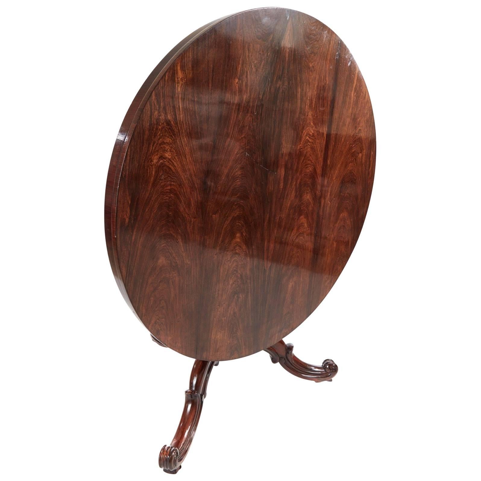 Victorian Round Rosewood Centre Table