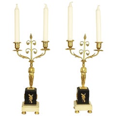 Pair of Louis XVI Two-Light Gilt Bronze Candelabra 'au Gout GrèCque'