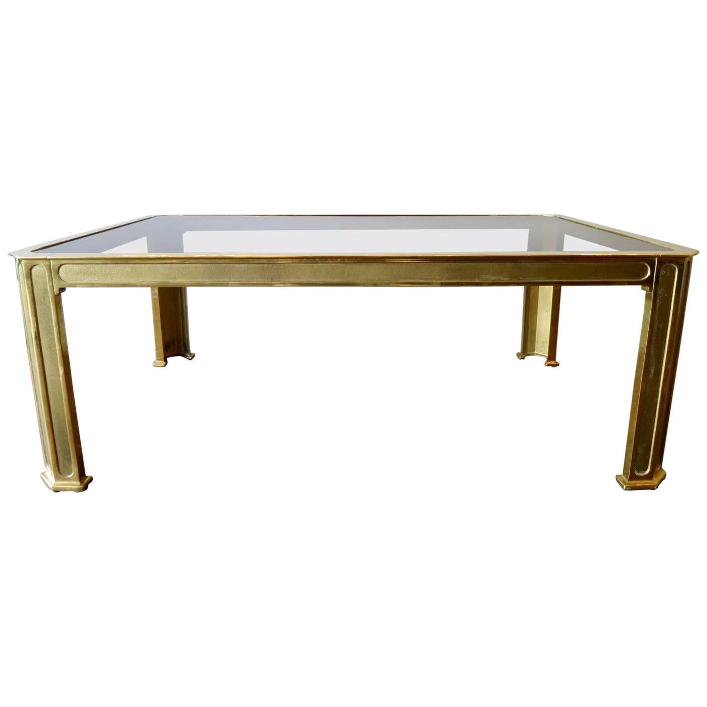 Cast Brass Coffee Table by Peter Ghyczy