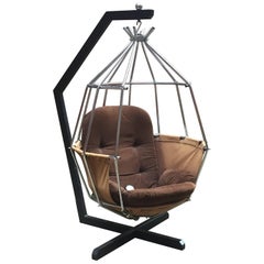 Retro Ib Arberg Parrot Cage Swing Chair